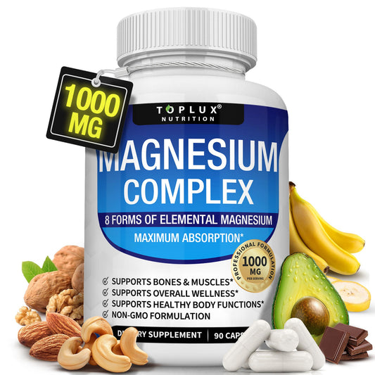 【3-Bottle Bundle】Magnesium Complex 8 Essential Magnesium Supplement 1000mg - Only $29.9!