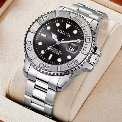 AIMANA Men’s Luxury Business Quartz Watch – Waterproof, Luminous Date Display, Round Dial. A Stylish and Versatile Timepiece – The Perfect Gift for Birthdays or Parties.