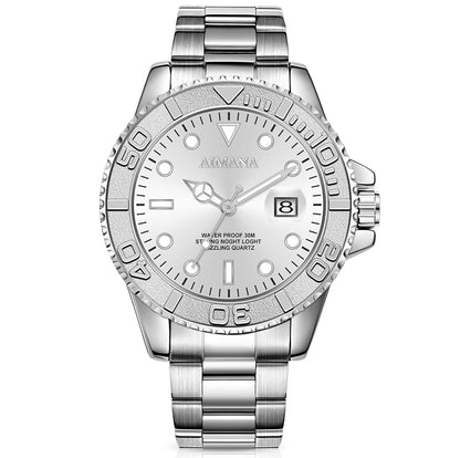 AIMANA Men’s Luxury Business Quartz Watch – Waterproof, Luminous Date Display, Round Dial. A Stylish and Versatile Timepiece – The Perfect Gift for Birthdays or Parties.