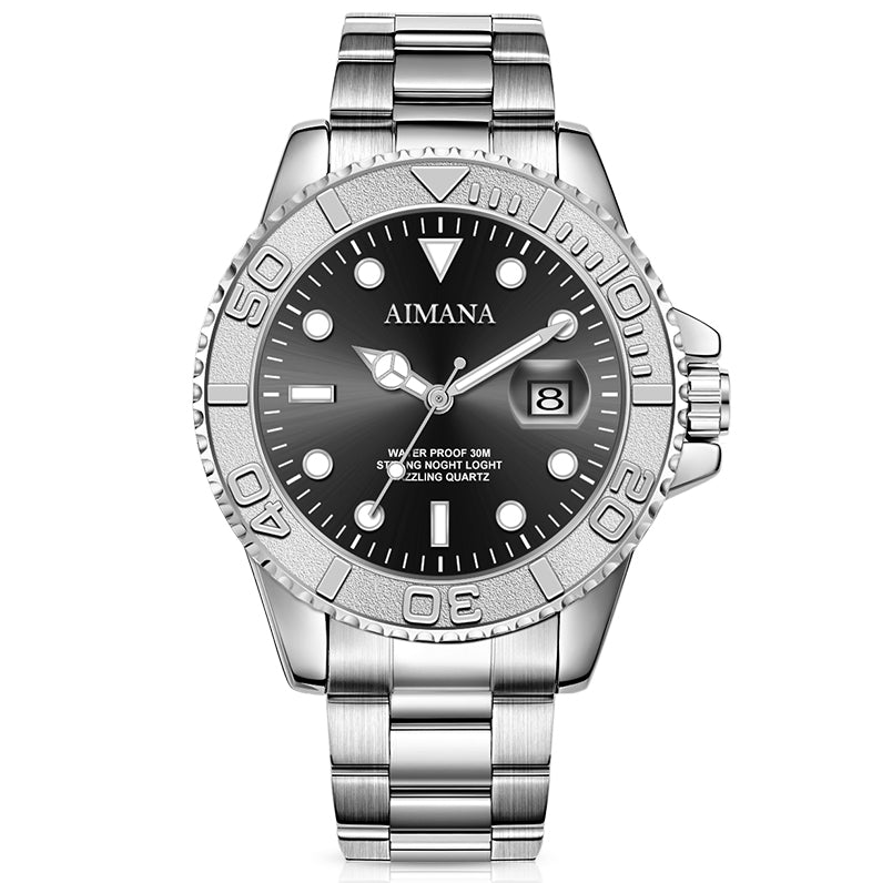 AIMANA Men’s Luxury Business Quartz Watch – Waterproof, Luminous Date Display, Round Dial. A Stylish and Versatile Timepiece – The Perfect Gift for Birthdays or Parties.