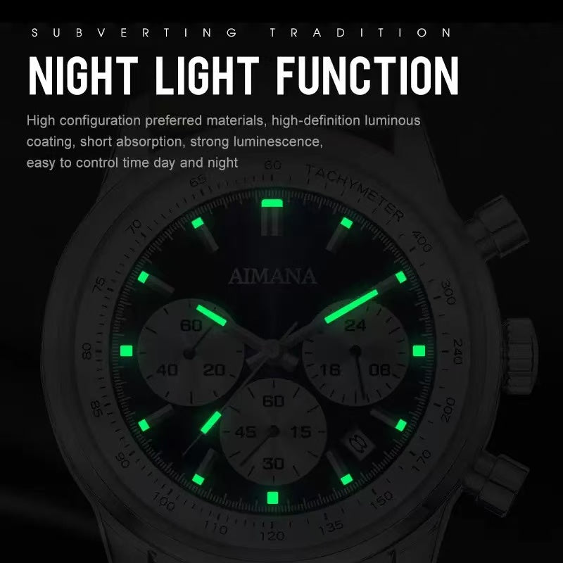 AIMANA Luxury Men's Watch | Luminous Dial, Waterproof, Anti-Scratch Glass,Day Display,Perfect Gift for Him.