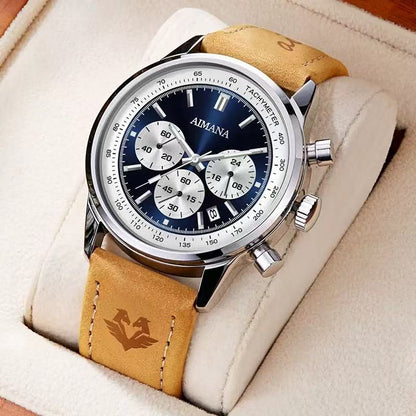 AIMANA Luxury Men's Watch | Luminous Dial, Waterproof, Anti-Scratch Glass,Day Display,Perfect Gift for Him.